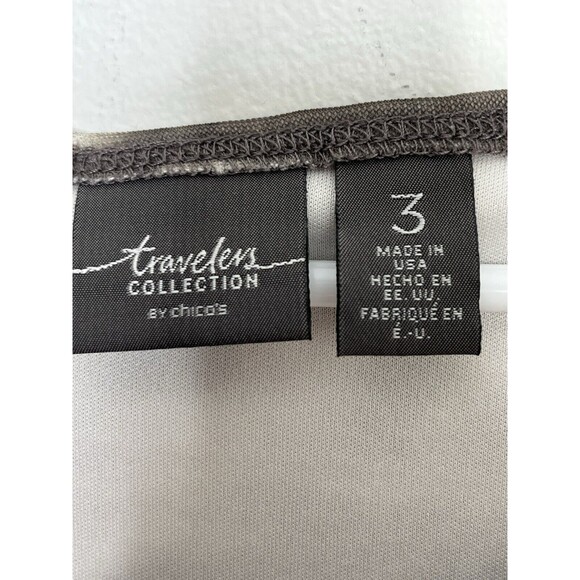 Chico's Traveler's Snow Leopard Mesh Tank Layering Blouse 3 XL (11) - Picture 4 of 11